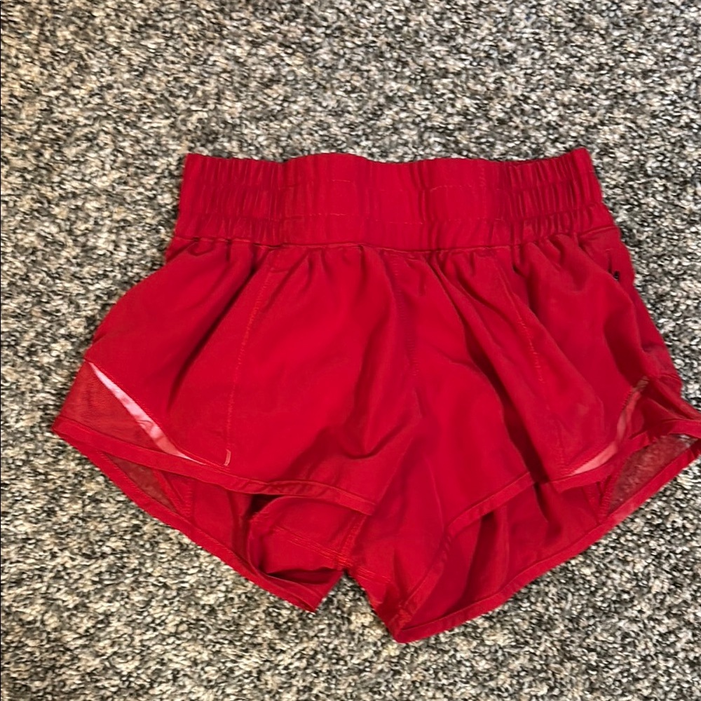Women's Red Athletic Shorts